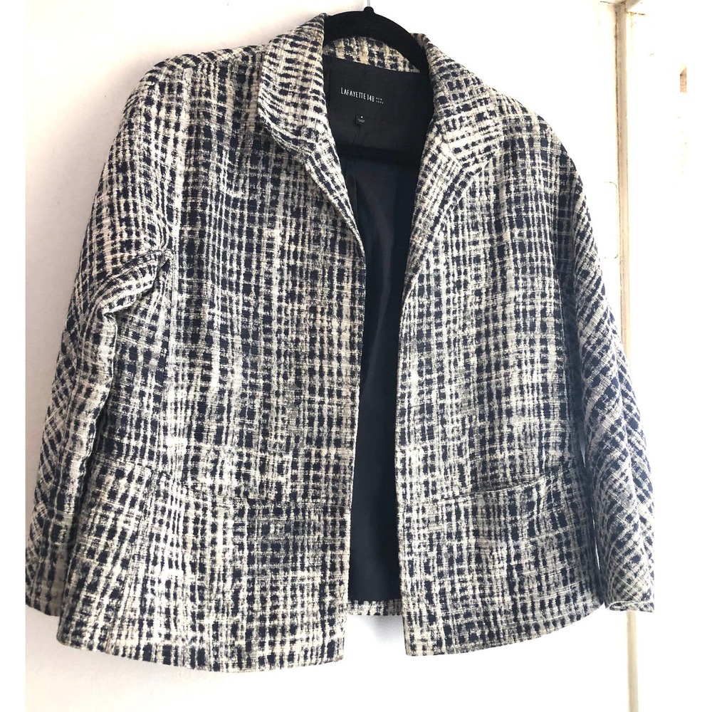 Lafayette 148 Blazer Tweed Blue 4